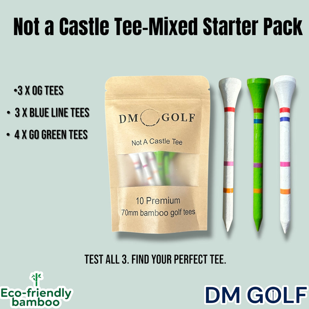 Premium Bamboo Golf Tees - Not A Castle Tee Mixed Sample Bag